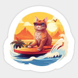 Summer Full Of Surfing - Cat Lovers Edition Sticker